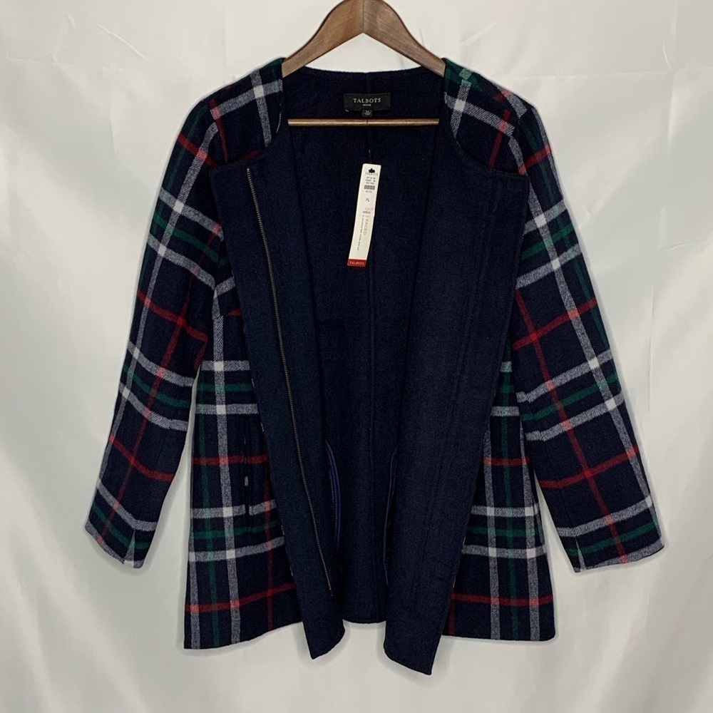 Talbots Double Face Plaid Topper - Picture 10 of 15